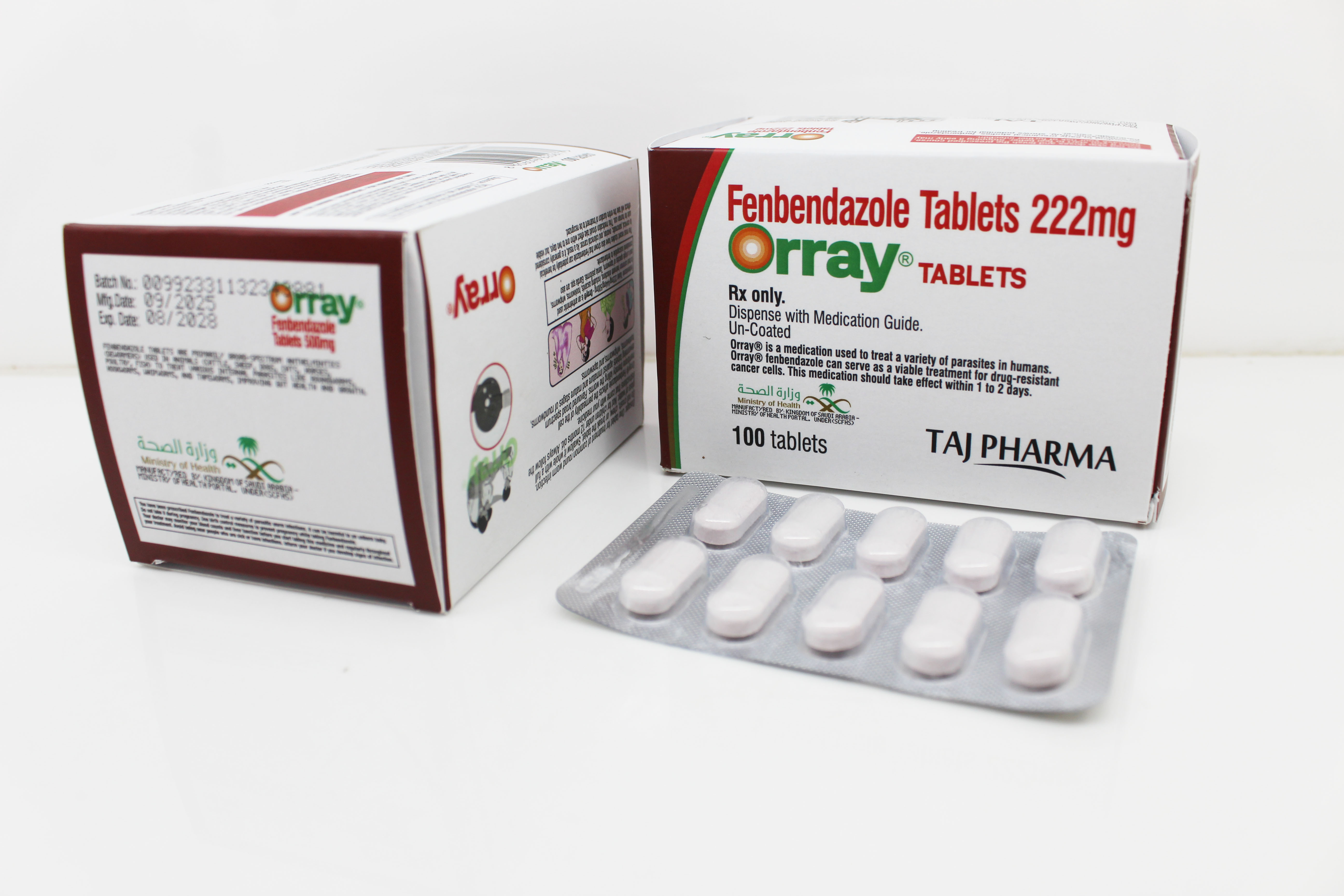 Fenbendazole Tablets 222mg - Fenbendazole Tablets 222mg Manufacturer Vapi, Gujarat manufactured by Taj Pharma India for global export